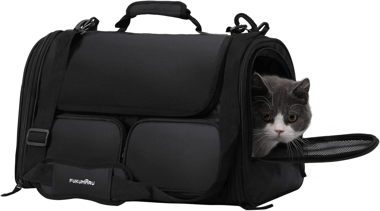 Transportbox für Katzen und Hunde, Schwarz