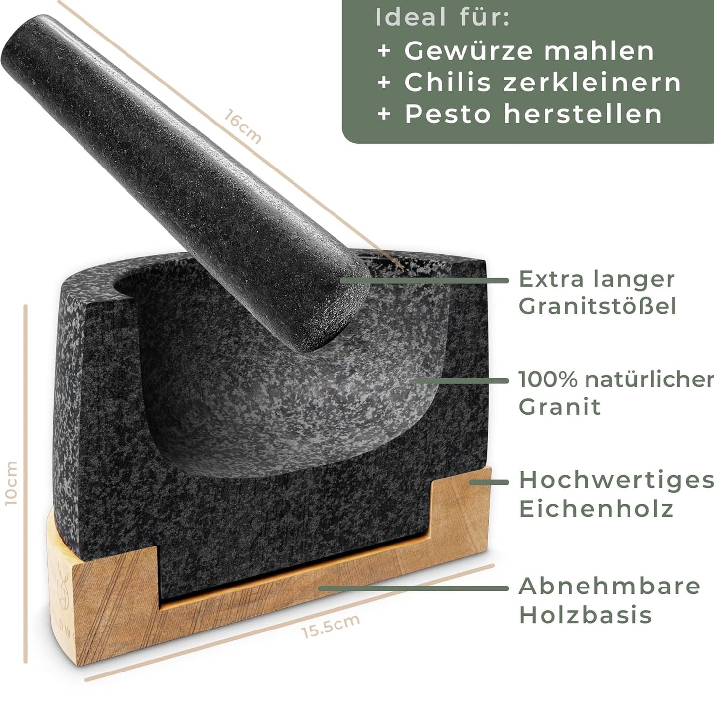 Mörser mit Stössel, 14cm