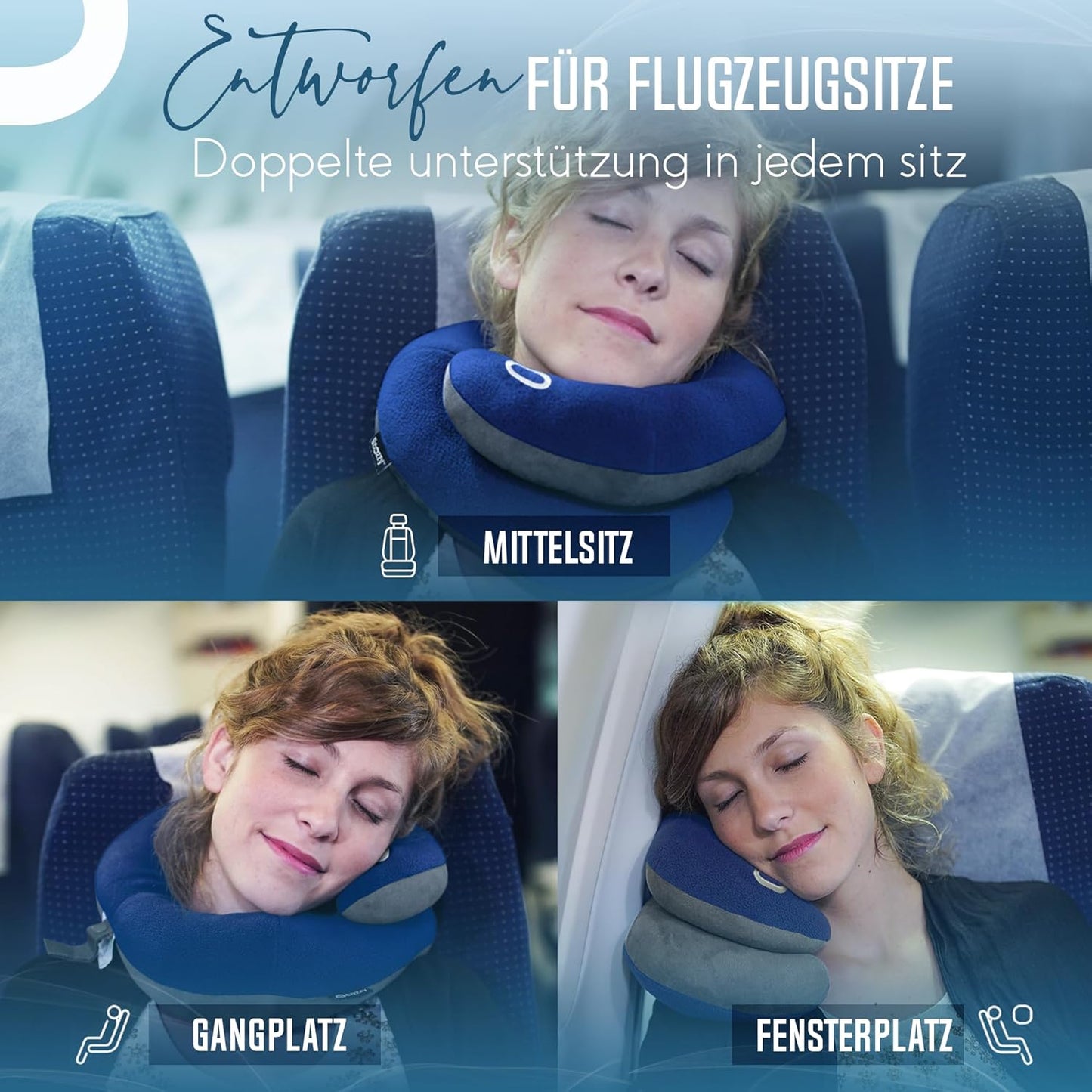 Reisekissen, Large (Adults) ; Blau