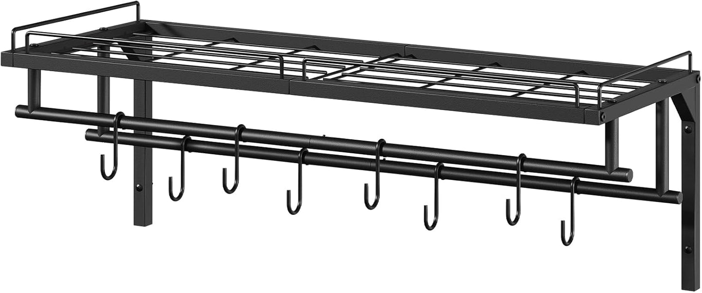 Topf- und Pfannen-Wandregal mit Haken