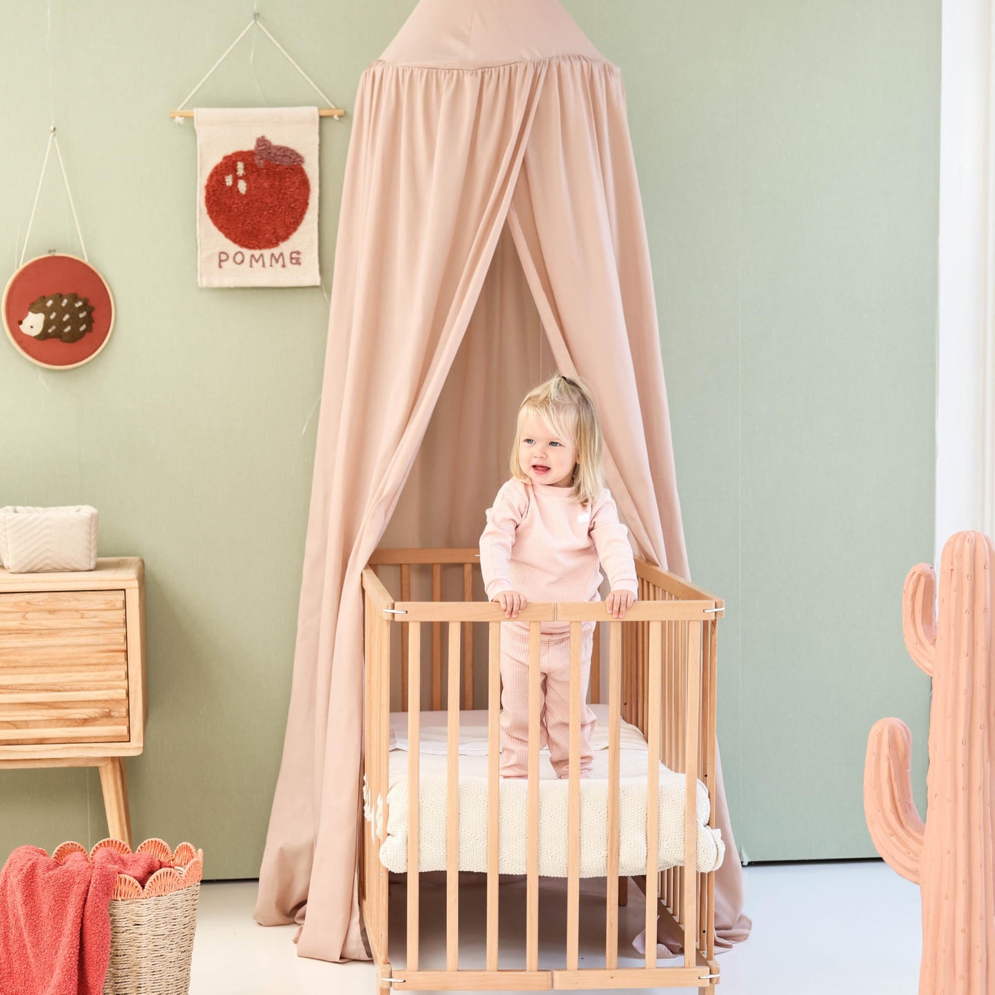 Hängender Betthimmel für Kinderzimmer, Nougat 55 x 240 x 420 CM