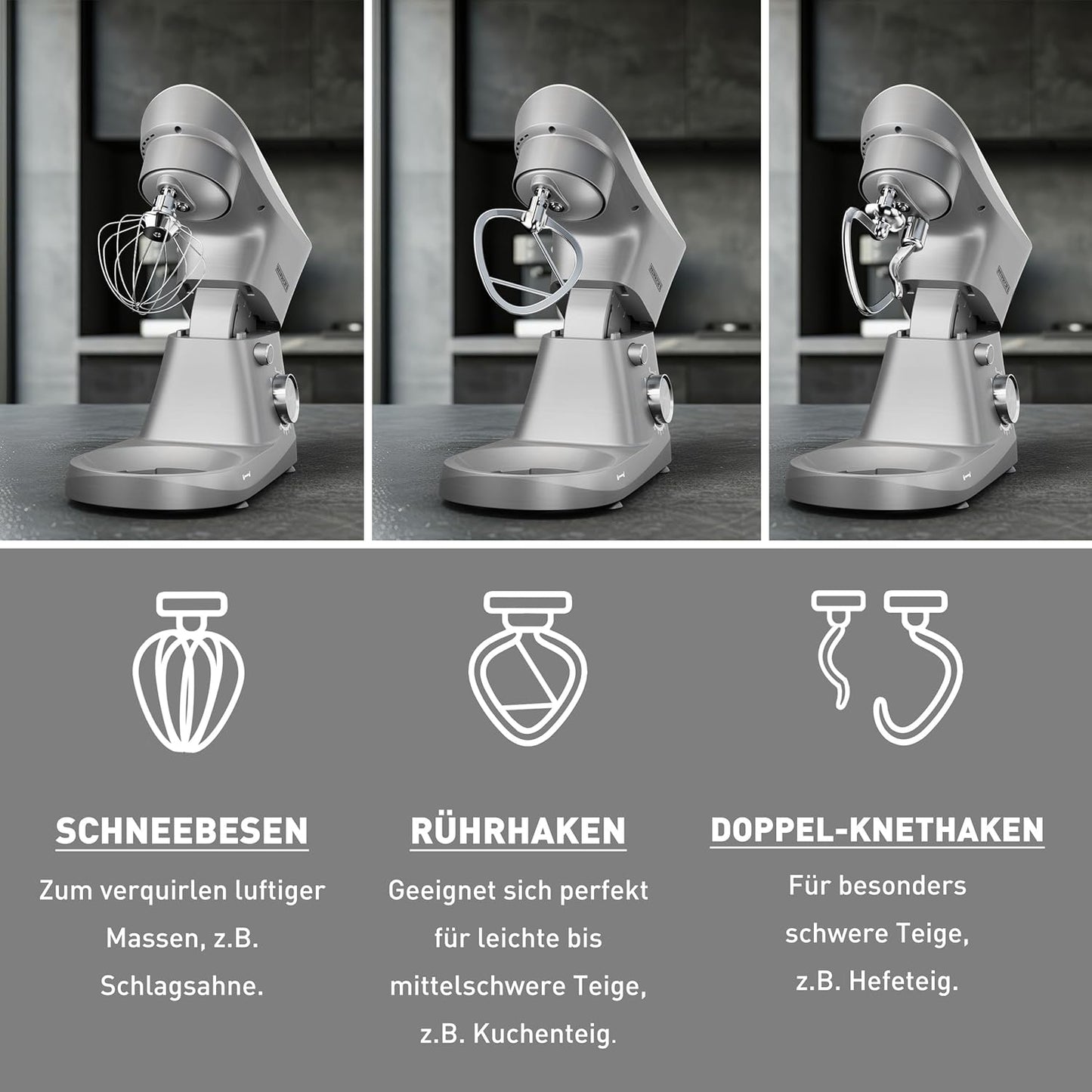 Küchenmaschine, Silber