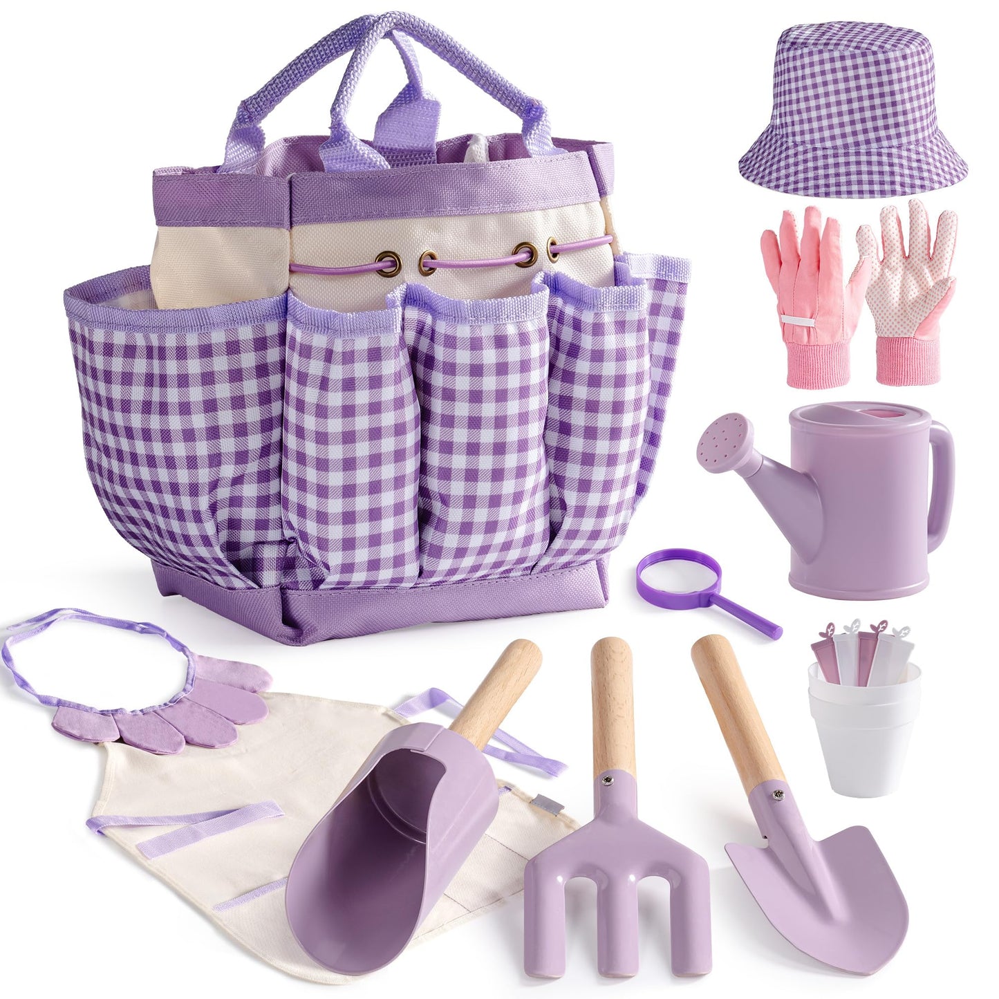 18-teiliges Gartenwerkzeug-Set, Violett