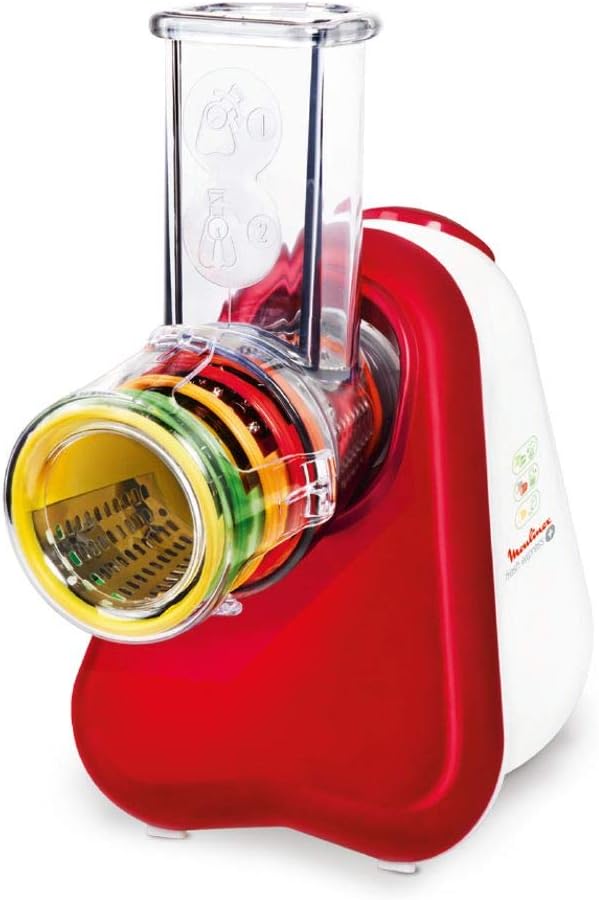 DJ756G Fresh Express Plus - Elektrischer Gemüseschneider mit 5 Einsätzen, Single
