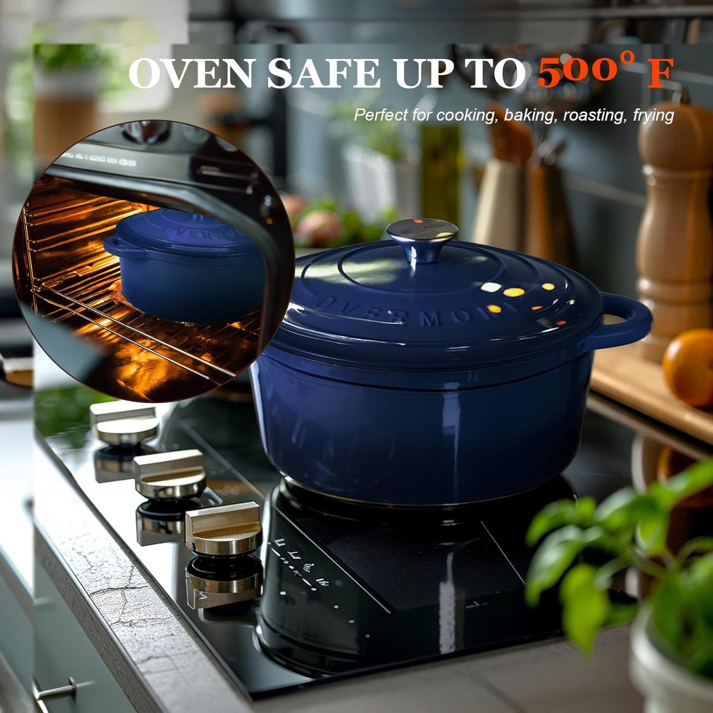 Schmortopf mit Deckel, 26cm-5.2L Deep Indigo