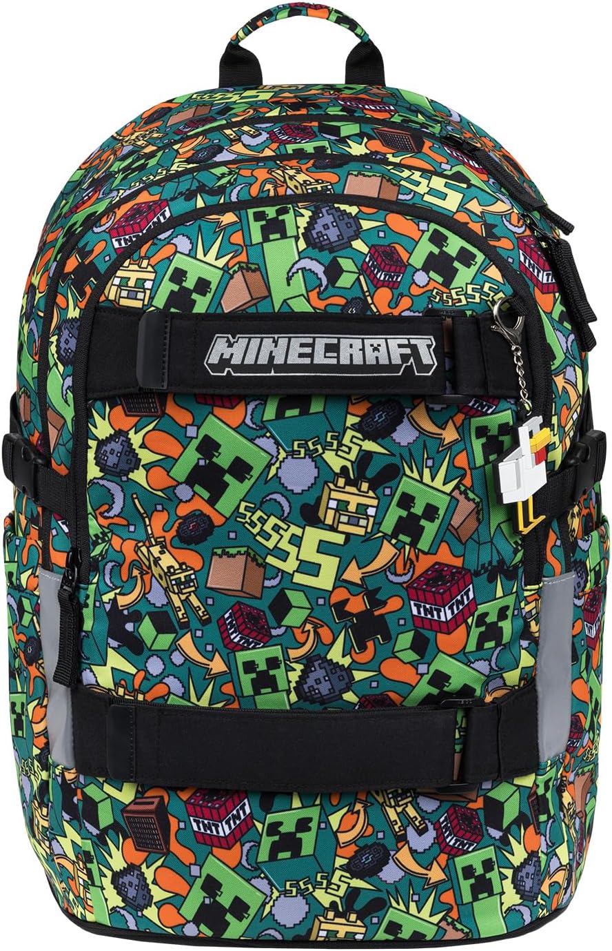 3-teiliges Schulrucksack-Set Minecraft Chaos, Minecraft Chaos
