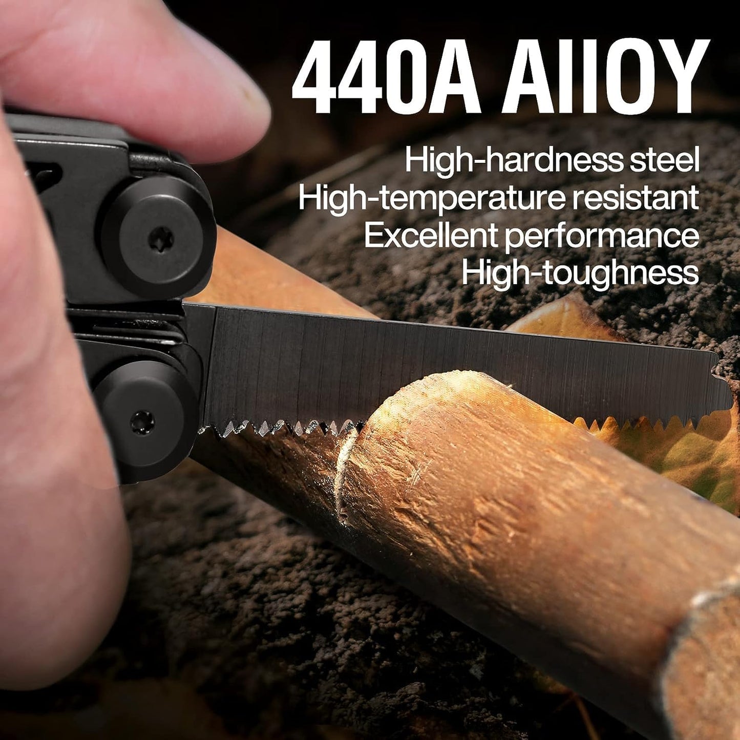 Multitool mit 23 Funktionen, Schwarz