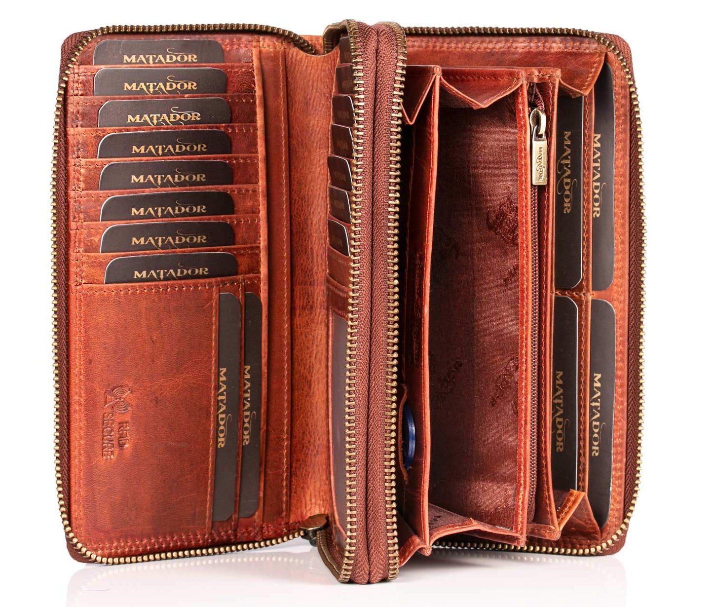 Leder Portemonnaie, Vintage Braun