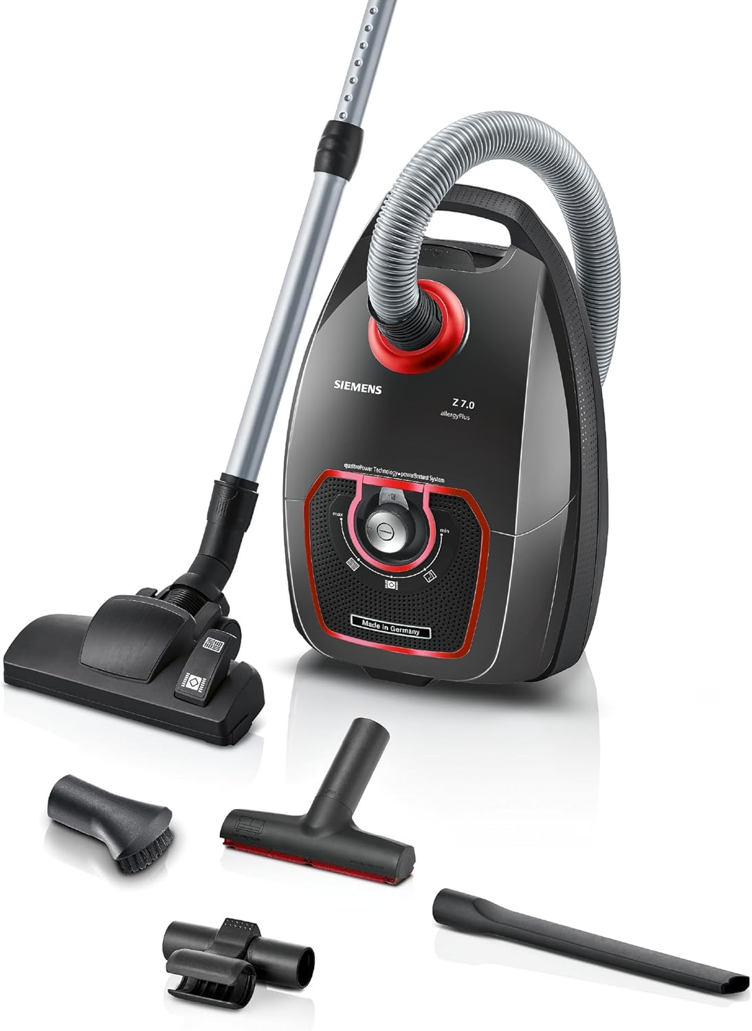 VSZ7XTRM Staubsauger mit Beutel, Grau 70dB(A) 15 m Aktionsradius