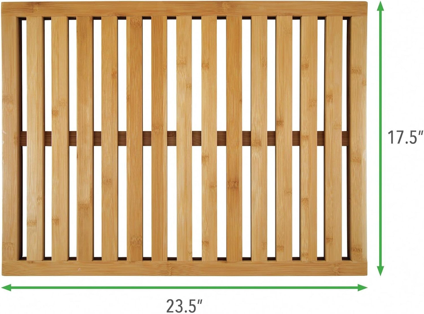 Rutschfeste Bambusmatte, 24 x 18