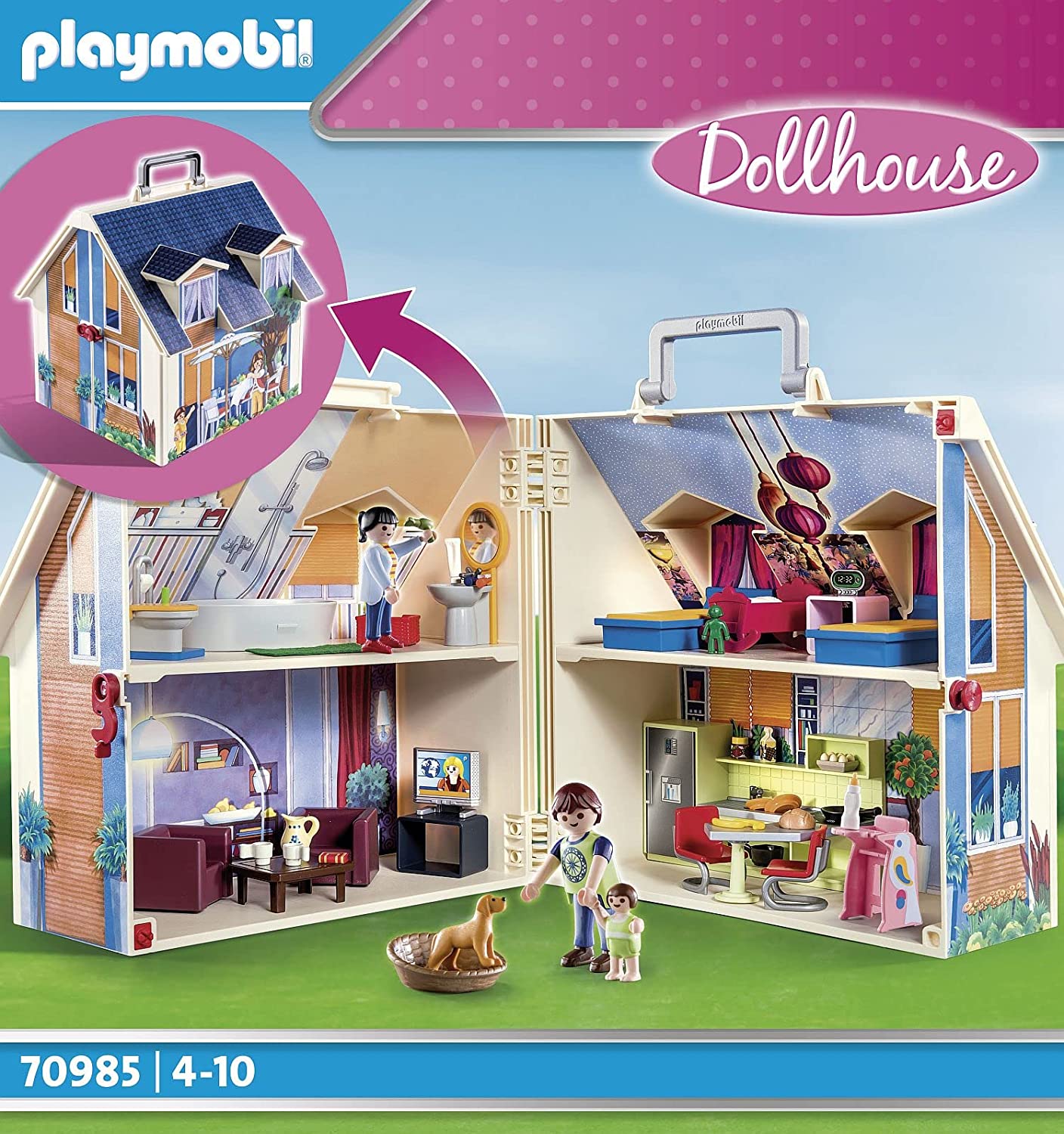 70985 Dollhouse Mitnehm-Puppenhaus, Konstruktionsspielzeug