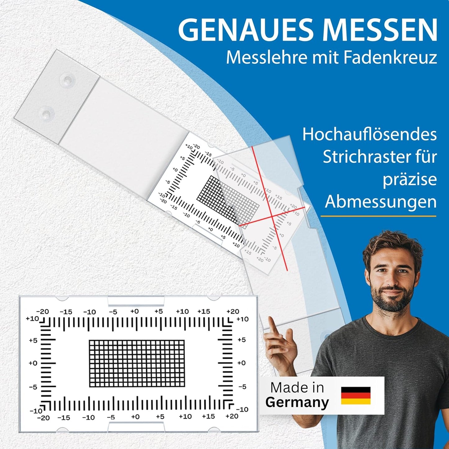 Rissmonitor Messlehre-Set, 15 cm 2 Stk.