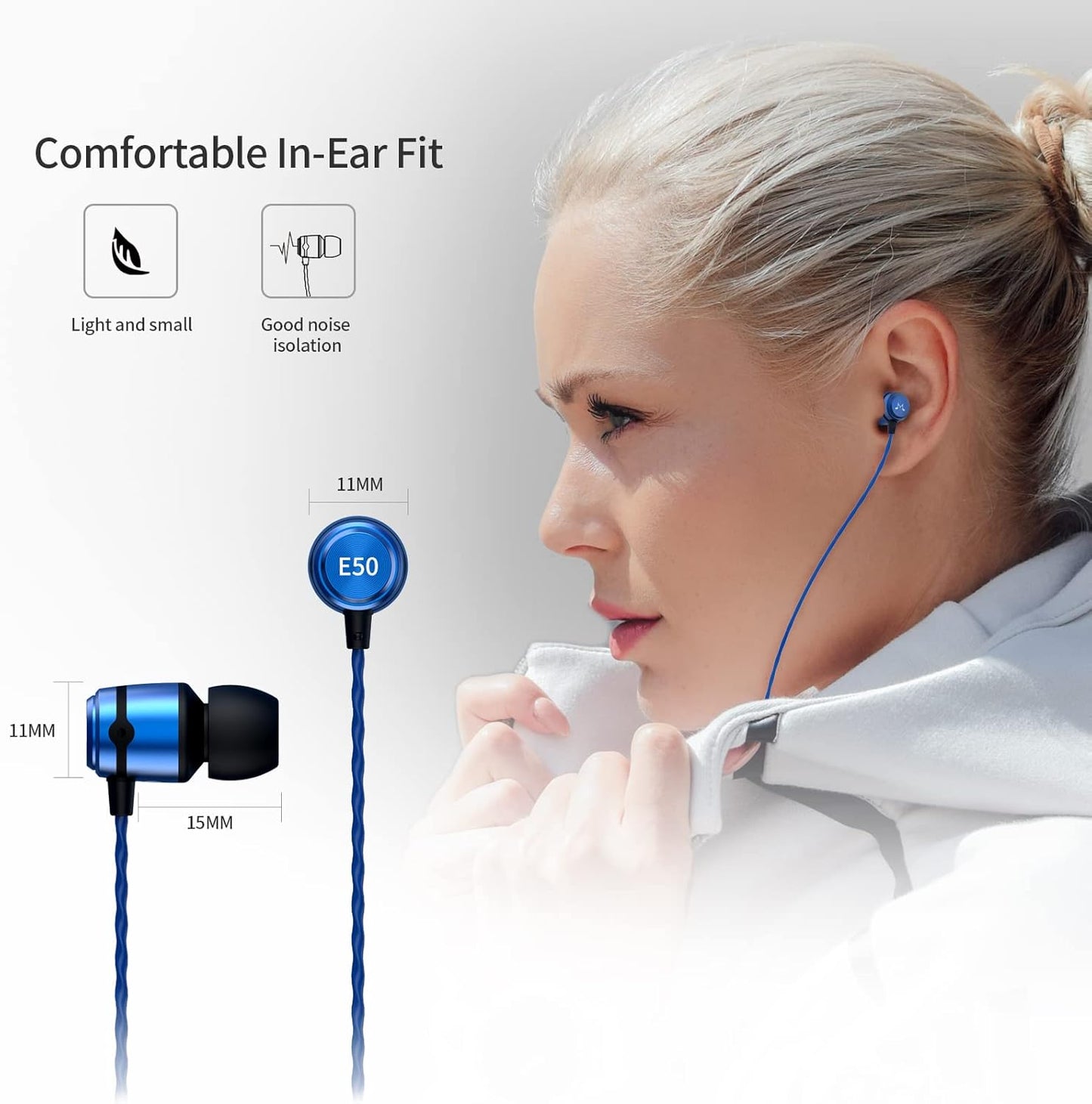 In-Ear Ohrhörer, Blue Zeitgenössische Hochleistungsfähigkeit