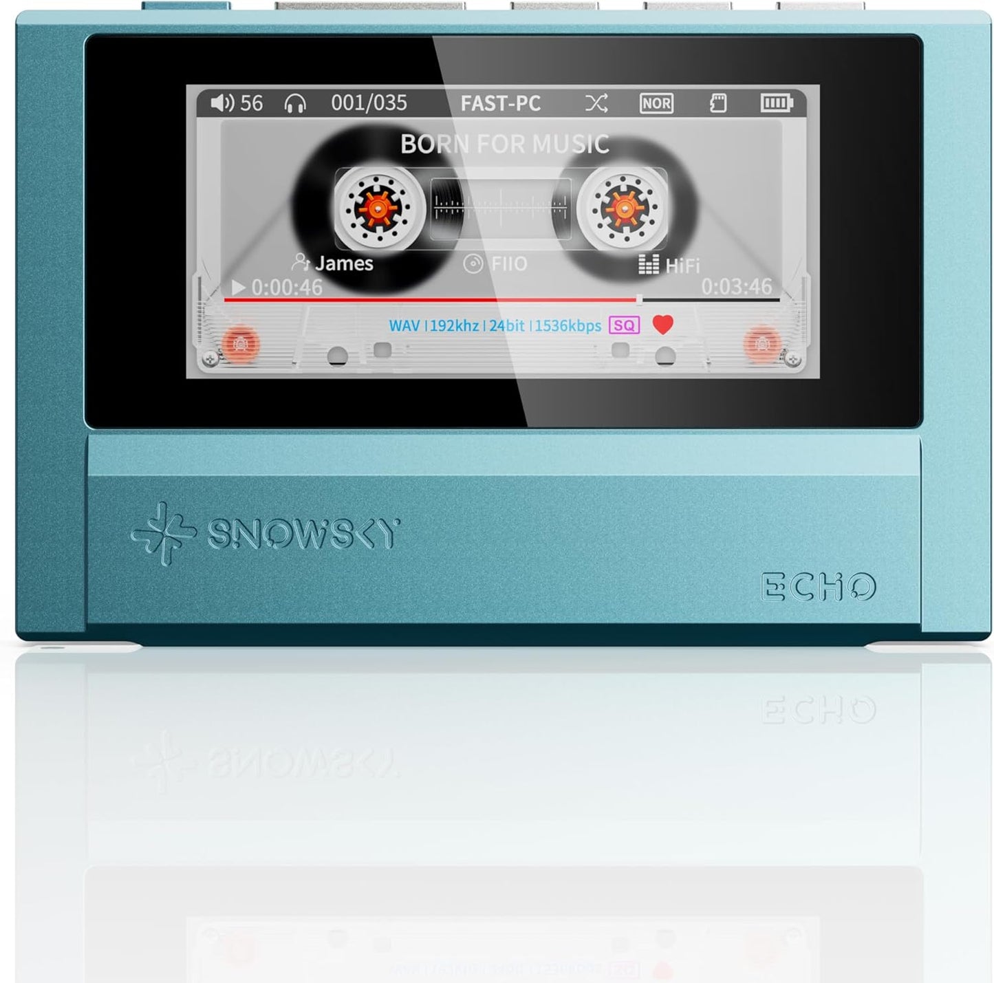 Echo Retro Hi-Res Digitaler Audio-Player, Himmelblau