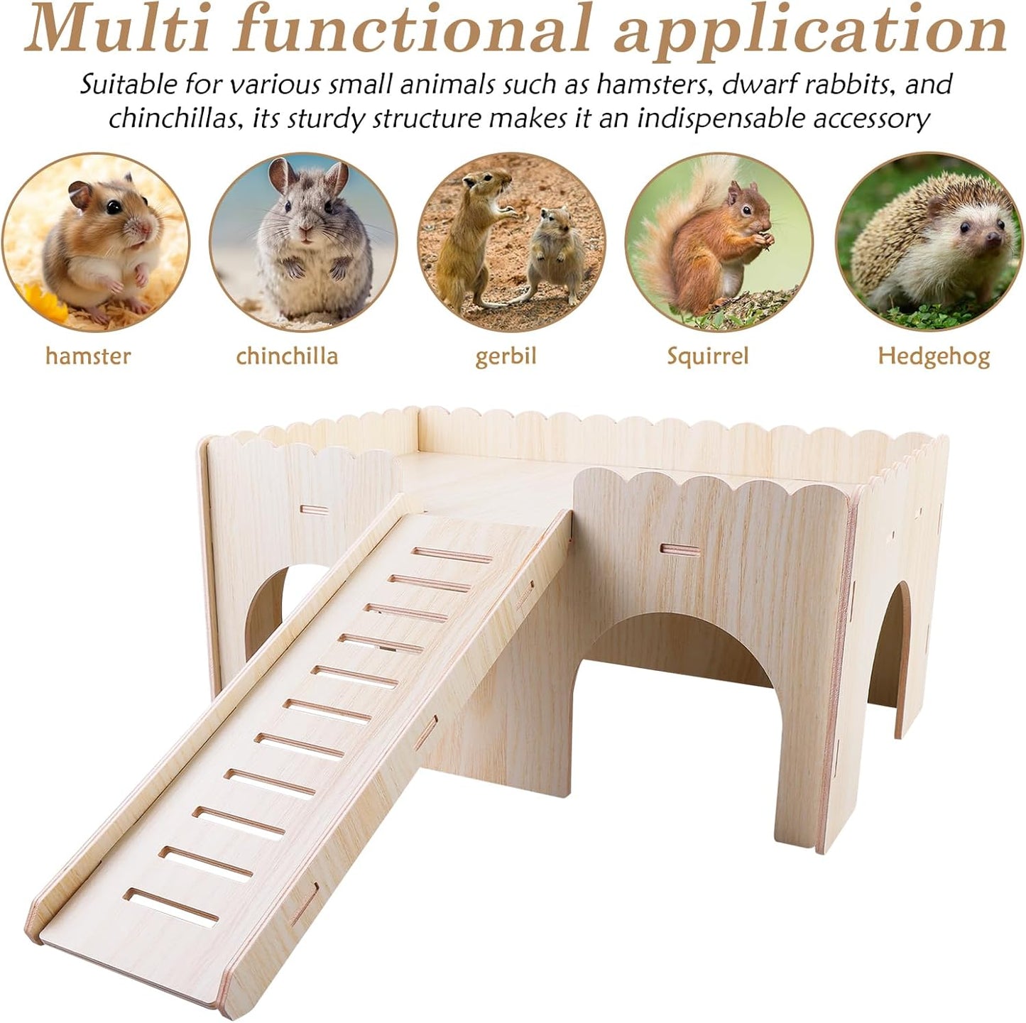 Holz-Bett mit Rampe