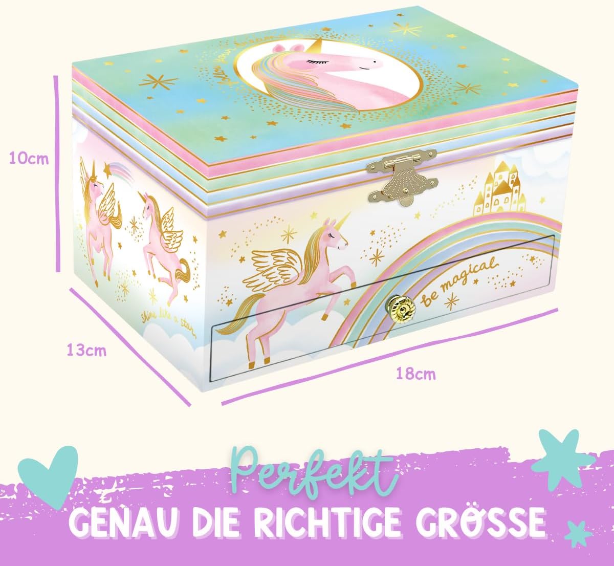 Einhorn-Spieluhr Schmuckkästchen, Zauberhaftes Einhorn