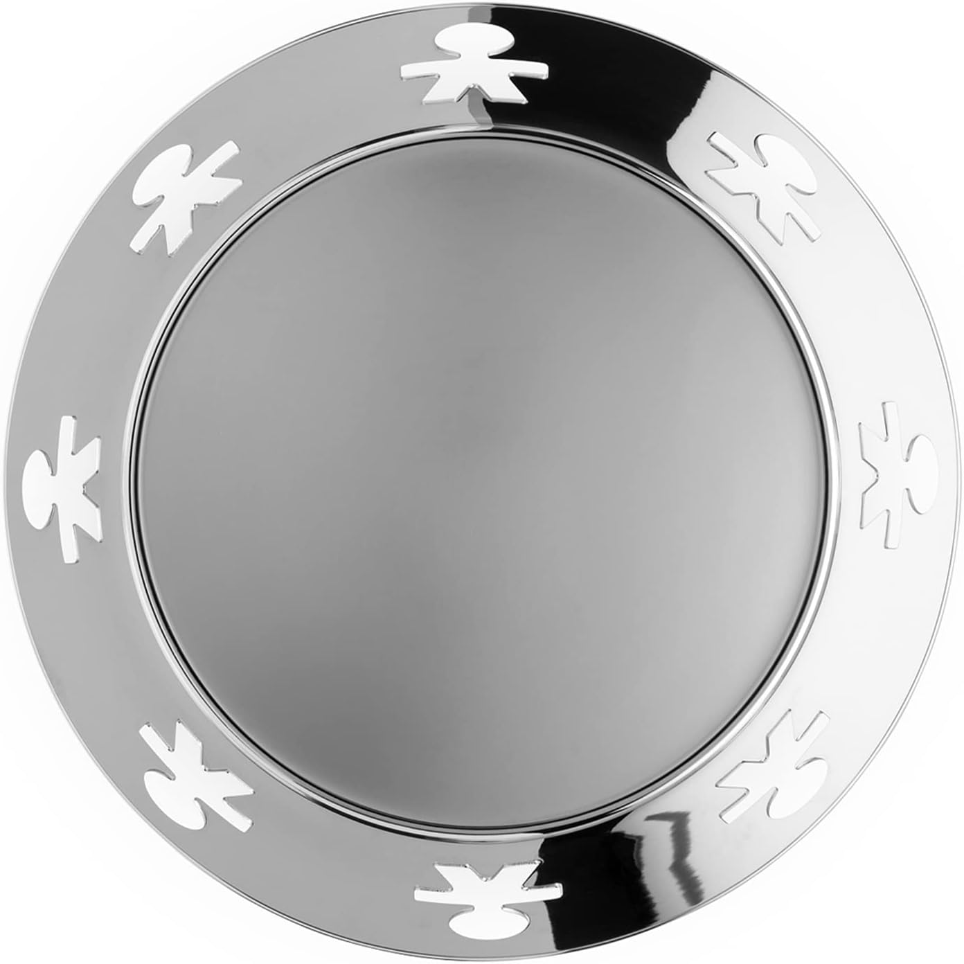 Girotondo Designkorb mit dekoriertem Rand, Silber