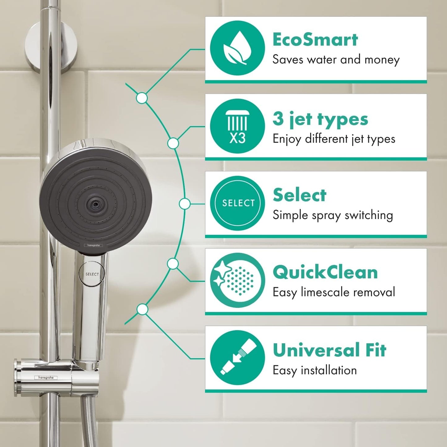 Pulsify Select S Duschkopf mit Antikalk-Funktion