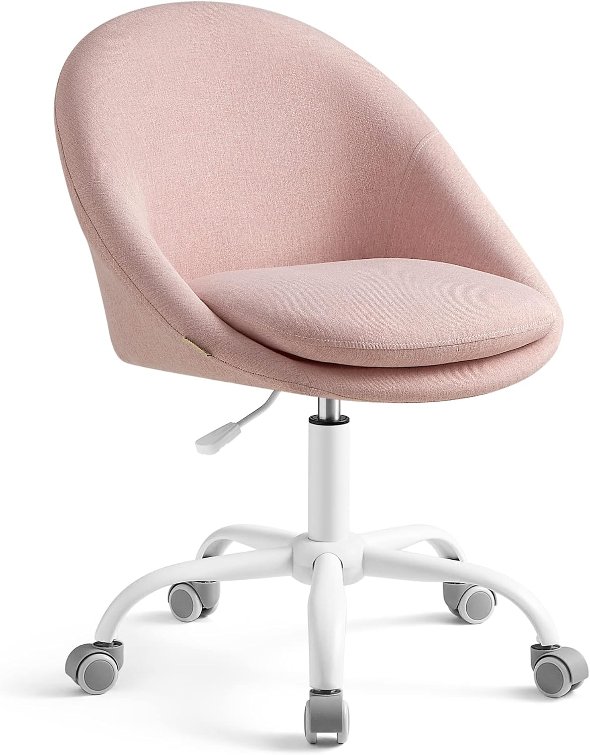 Homeoffice-Schreibtischstuhl, höhenverstellbar, Pastellrosa, Legierter Stahl Baumwolle