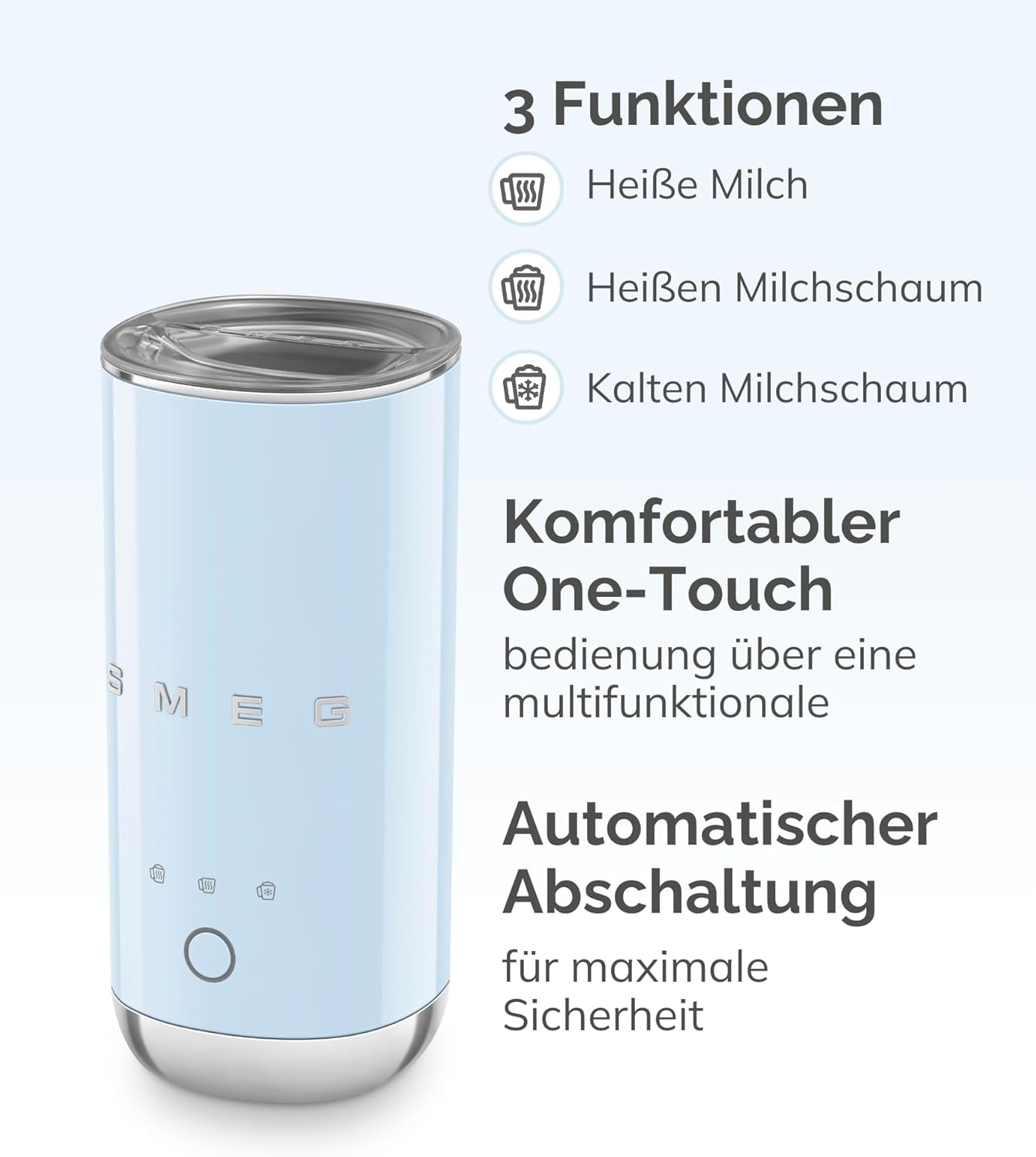 Elektrischer Milchaufschäumer MFF02WHEU, Weiss