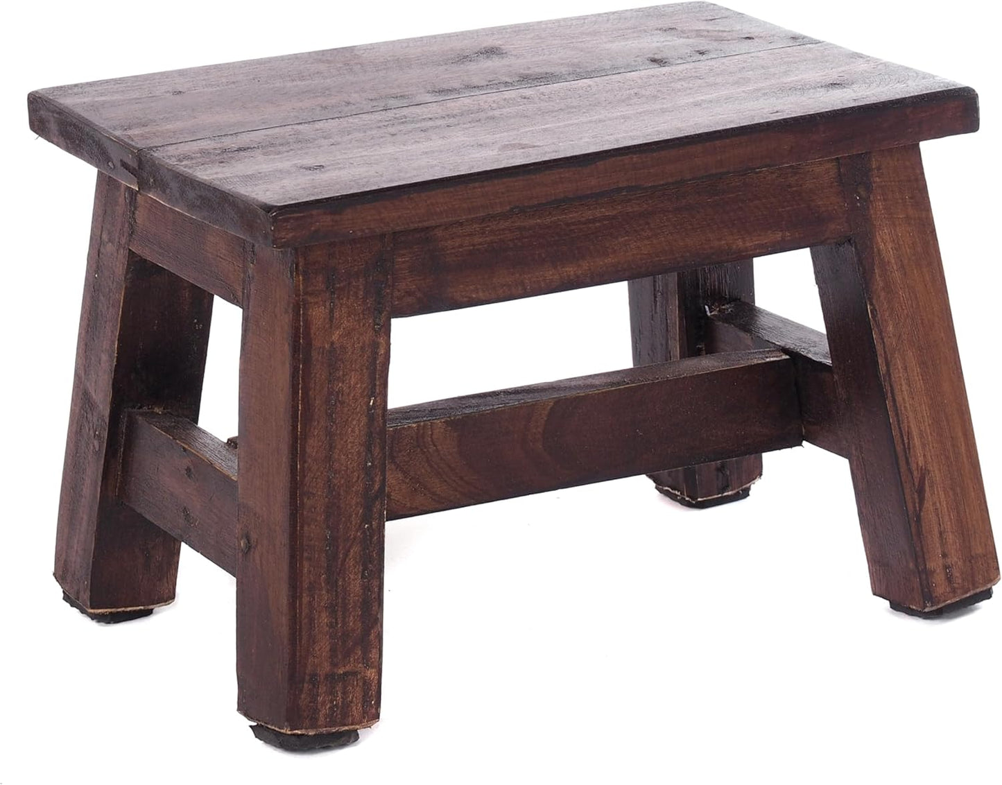 Rustikaler Hocker, 03 Dunkelbraun
