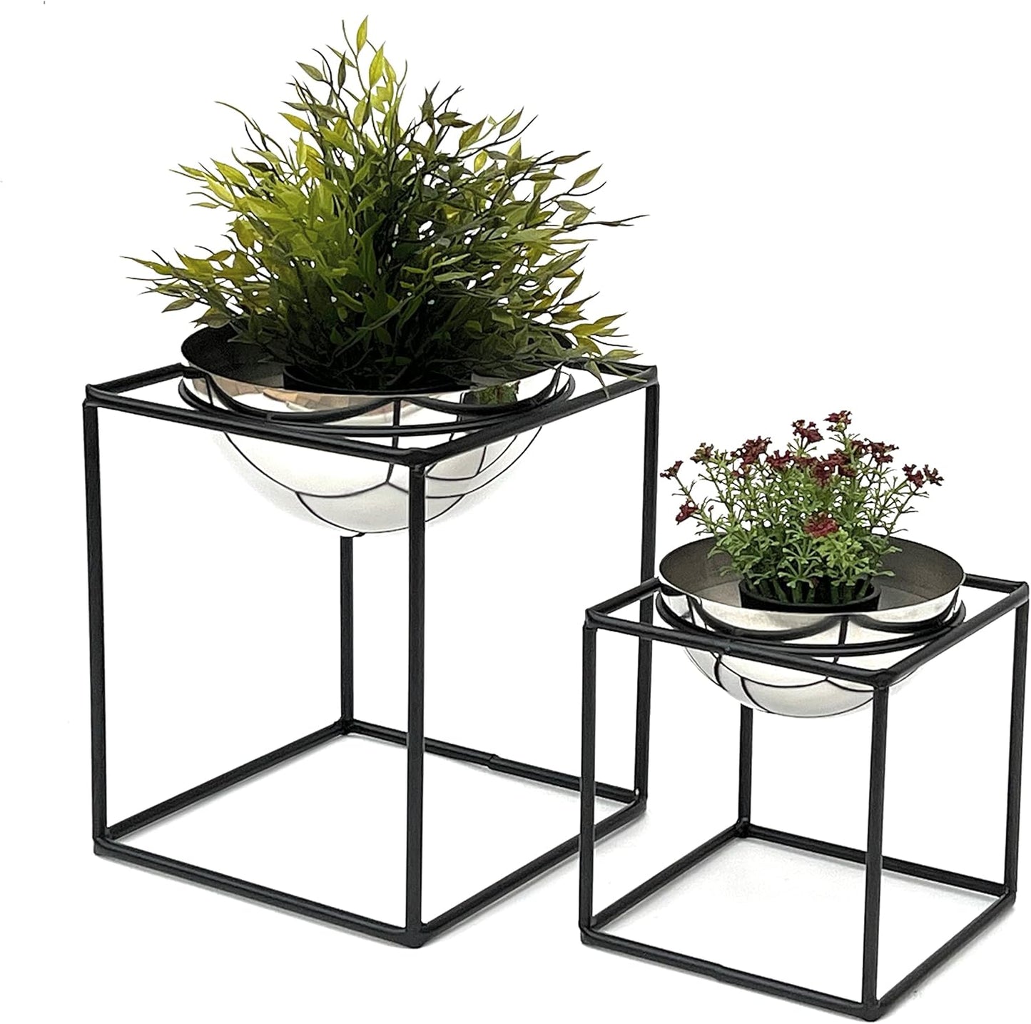 2er-Set Blumenhocker mit Topf