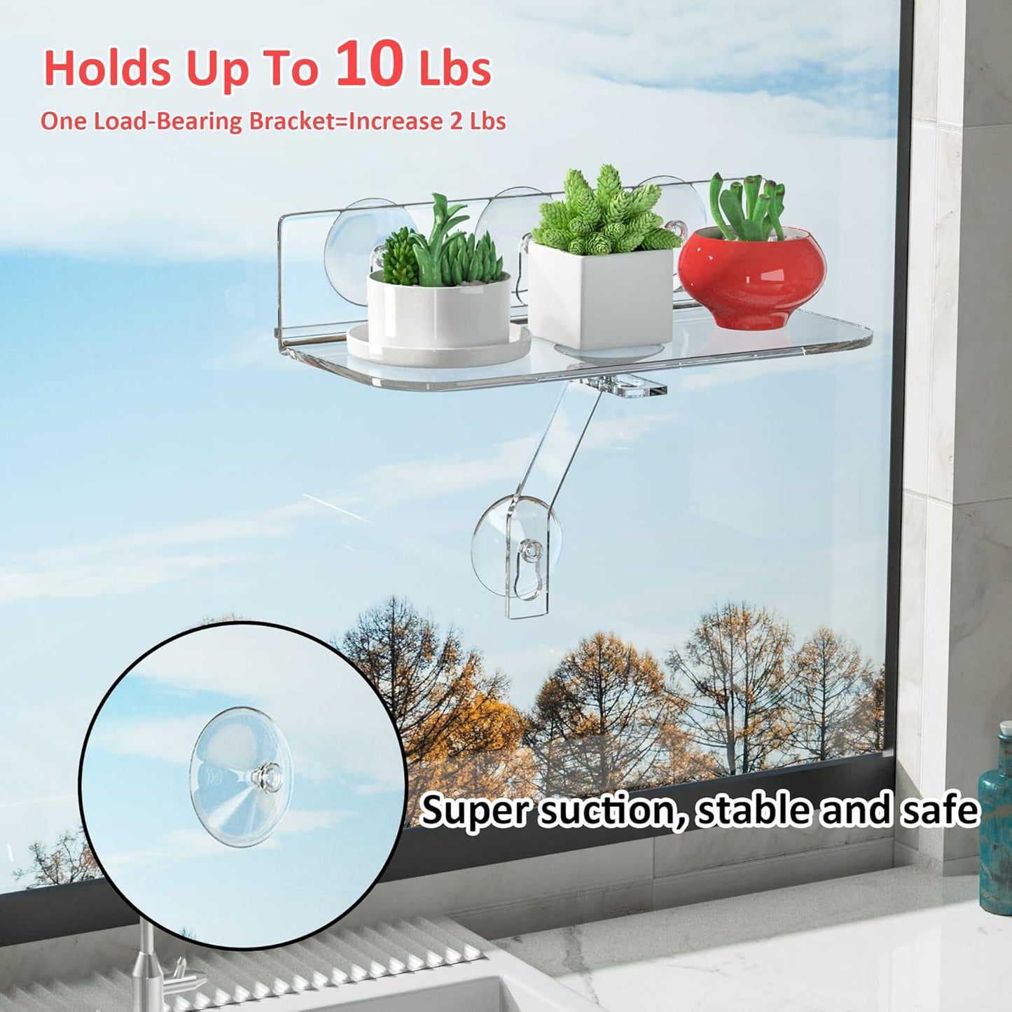 Pflanzenregal-Set für Fenster, 2