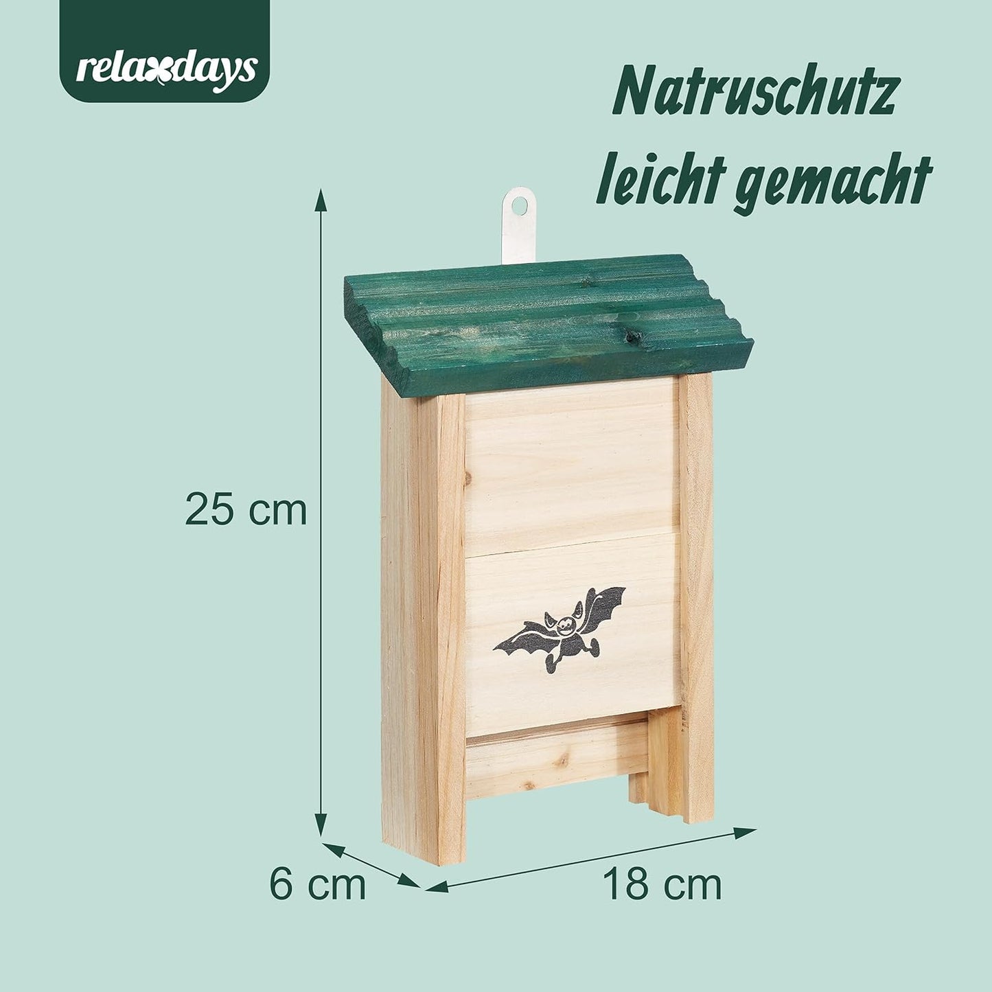 2er-Set Fledermauskasten, Grün