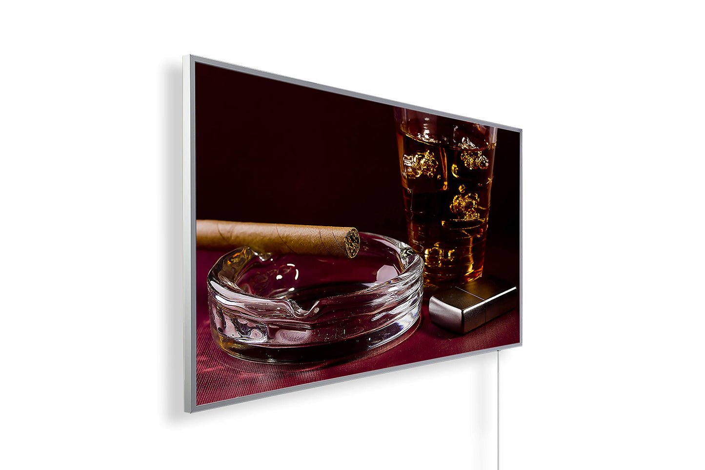Bildheizung mit Thermostat, 1000 Watt Motiv: 165. Whisky Zippo