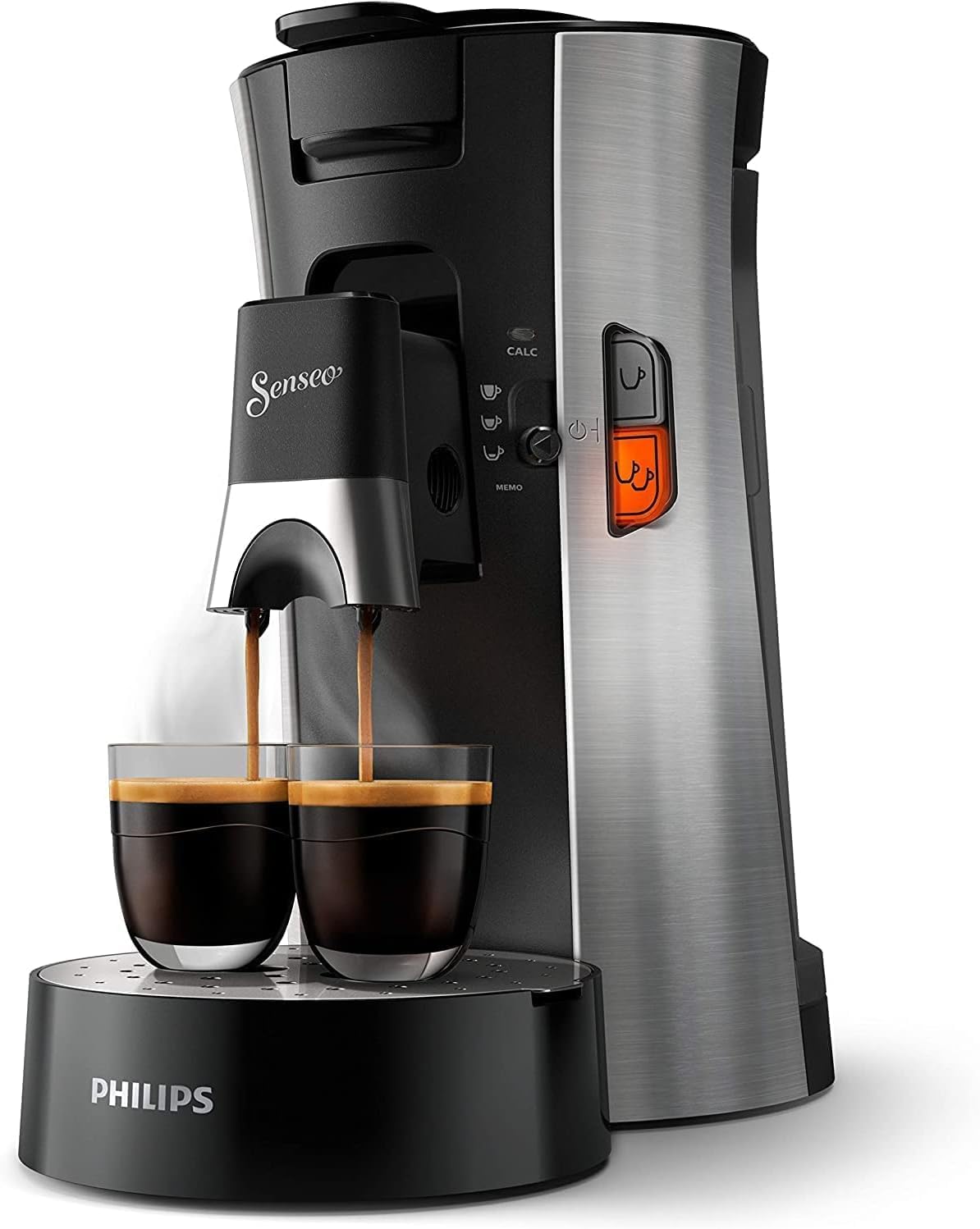 Senseo Select Kaffeepadmaschine, Gebürsteter Stahl