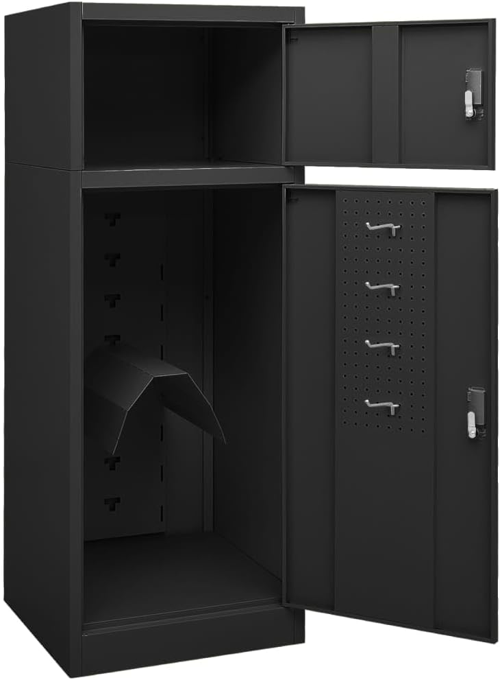 Sattelschrank für Reitzubehör, 53 x 53 x 140 cm Anthrazit