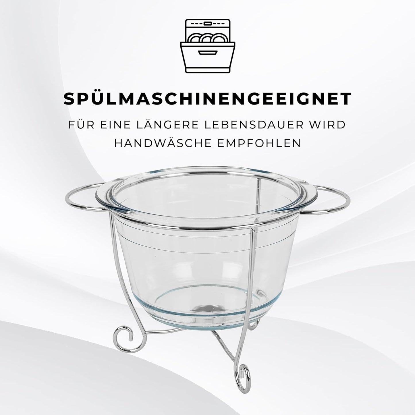 Wärmebehälter für Speisen mit Glaseinsatz, 3.9 Liter