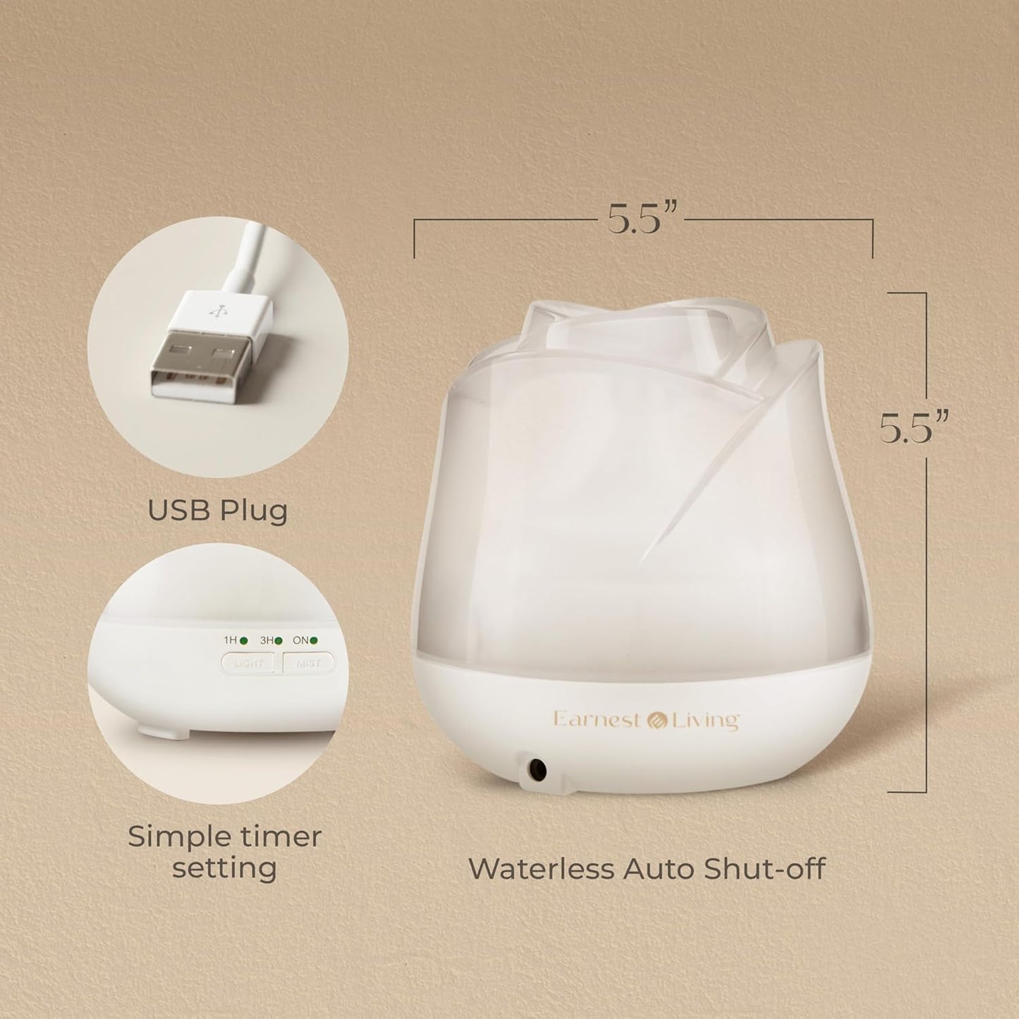 Rosen Aroma Diffuser, Matt Weiß
