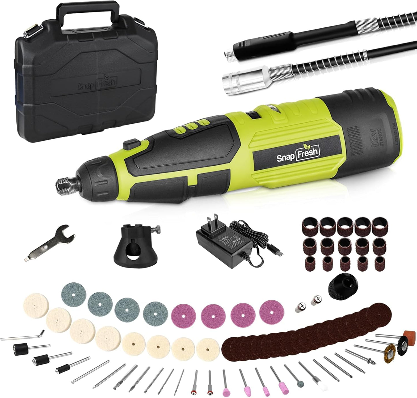 Akku-Rotationswerkzeug-Set mit 80+ Zubehörteilen, Rotationswerkzeug-set