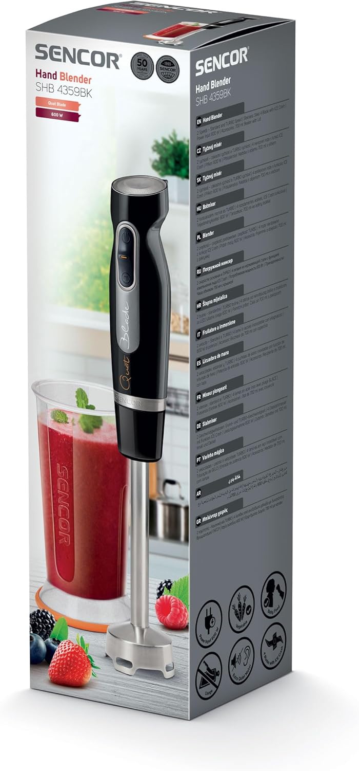 Standmixer SHB4359BK-EUE3+Glas 700 ml, schwarzer Griff 800 W