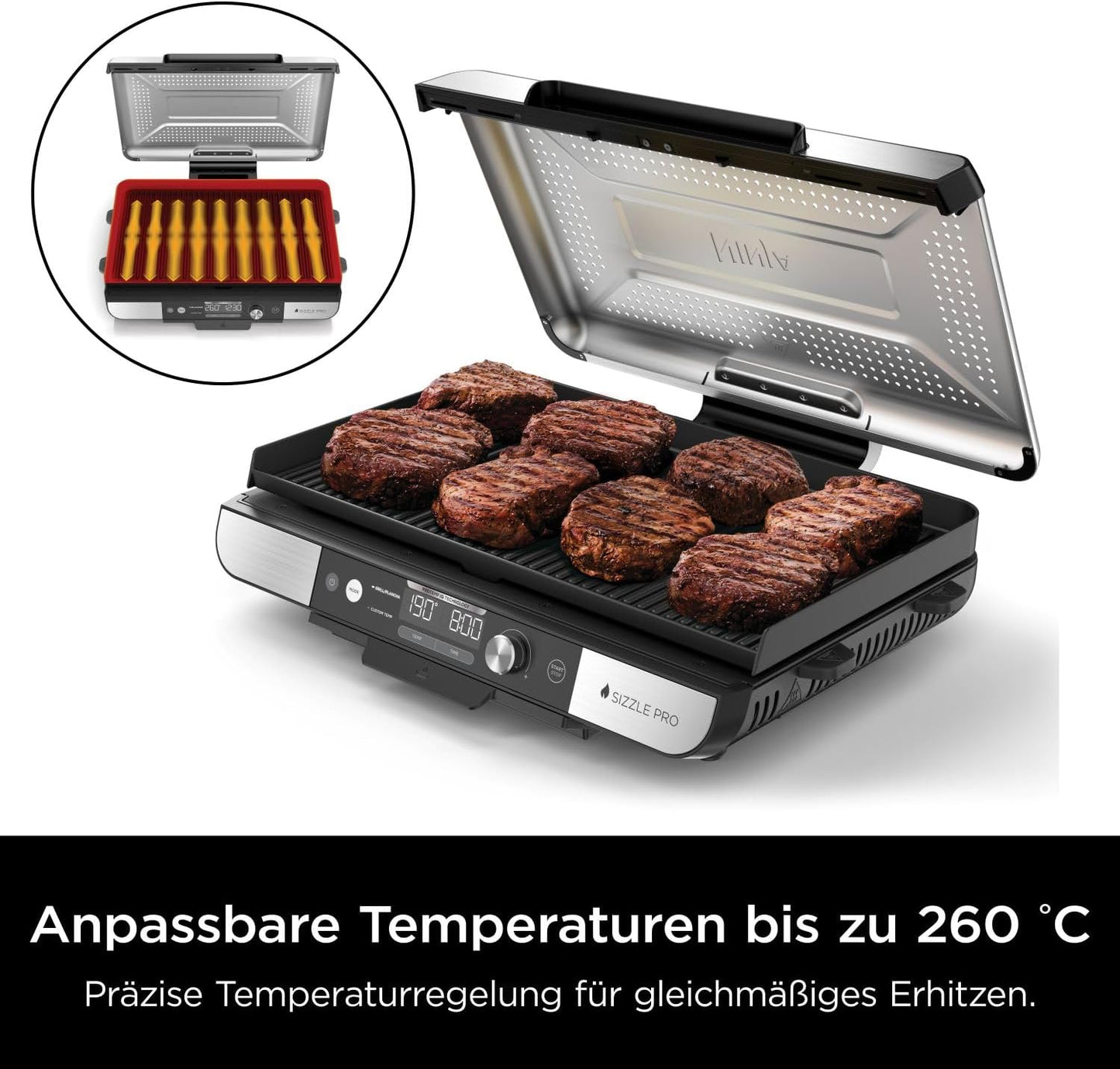 Plancha mit Antihaft-Keramik, XL Grillplatte