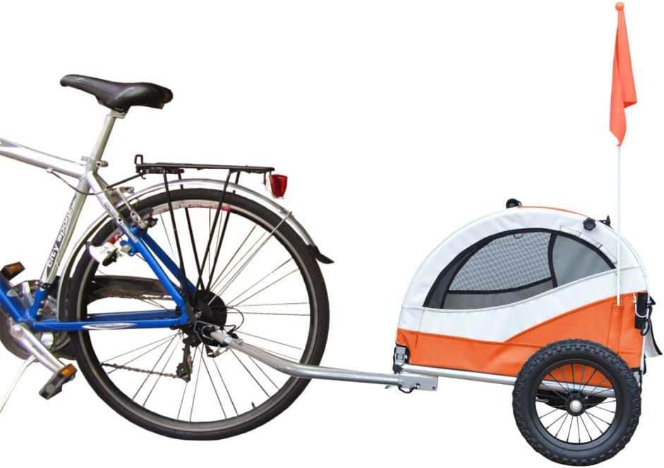 Kuma 3-in-1 Hundeanhänger, Fahrradanhänger & Buggy, Orange