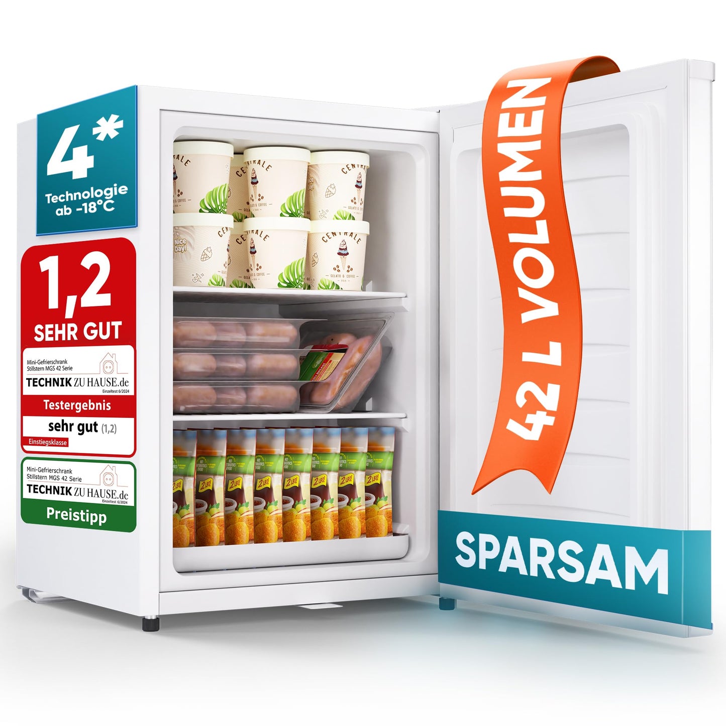 Mini-Gefrierschrank, Weiss