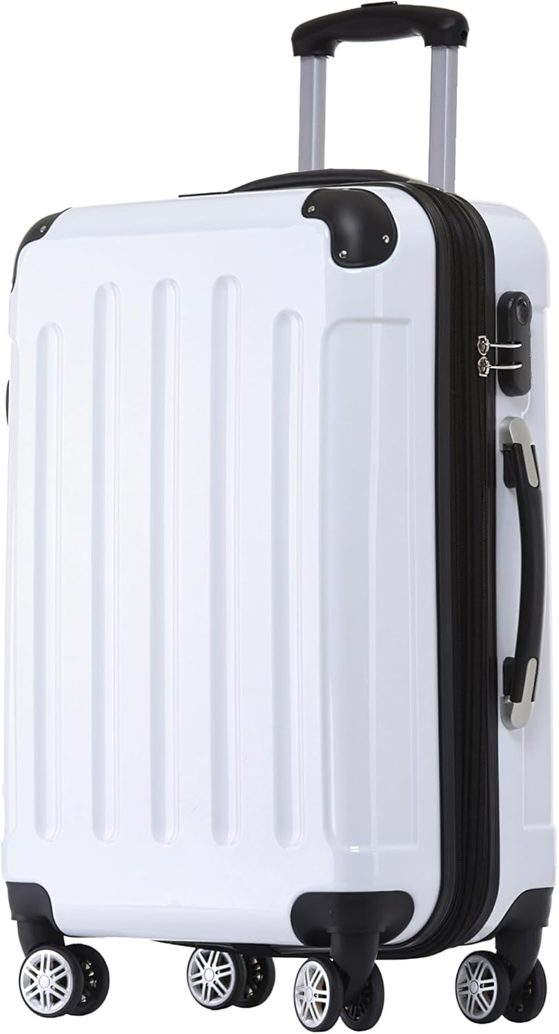 2048 Zwillingsrollen Hartschalenkoffer mit Dehnfuge, White L