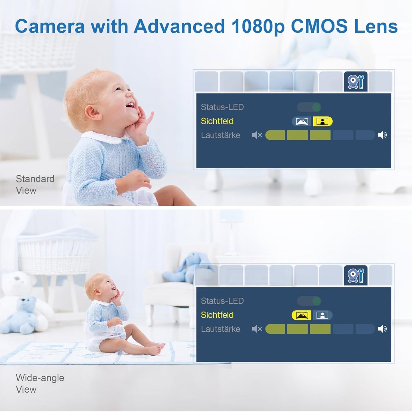 VM919 HD Babyphone mit Kamera, 7" LCD-VM919