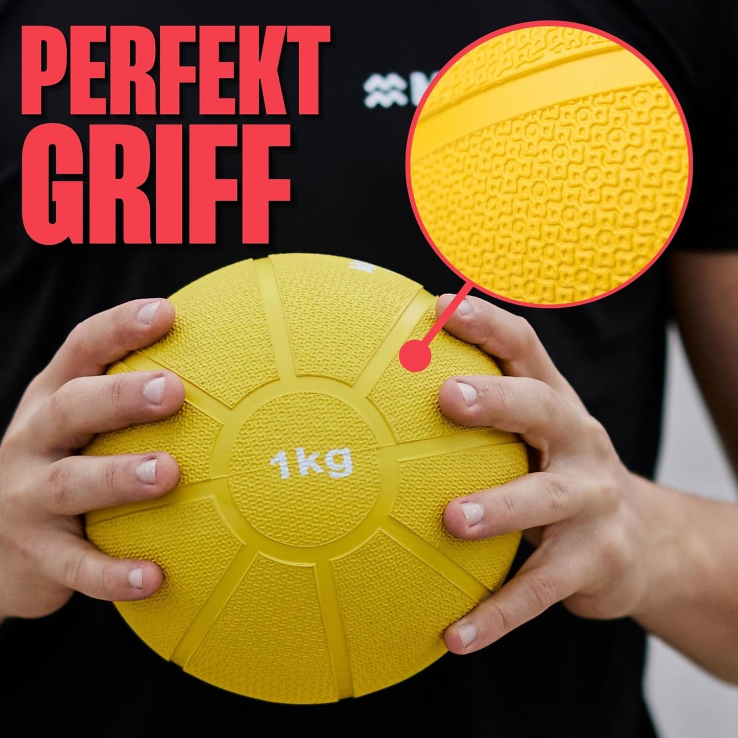 Medizinball, Gelb - 1kg