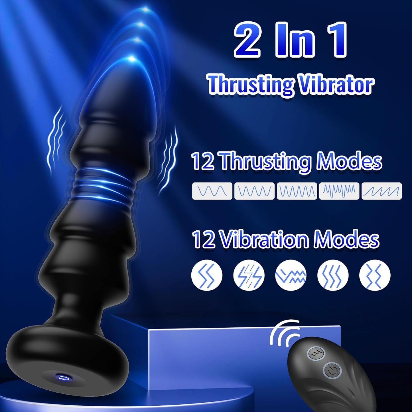 Vibrierender Analplug mit App-Steuerung