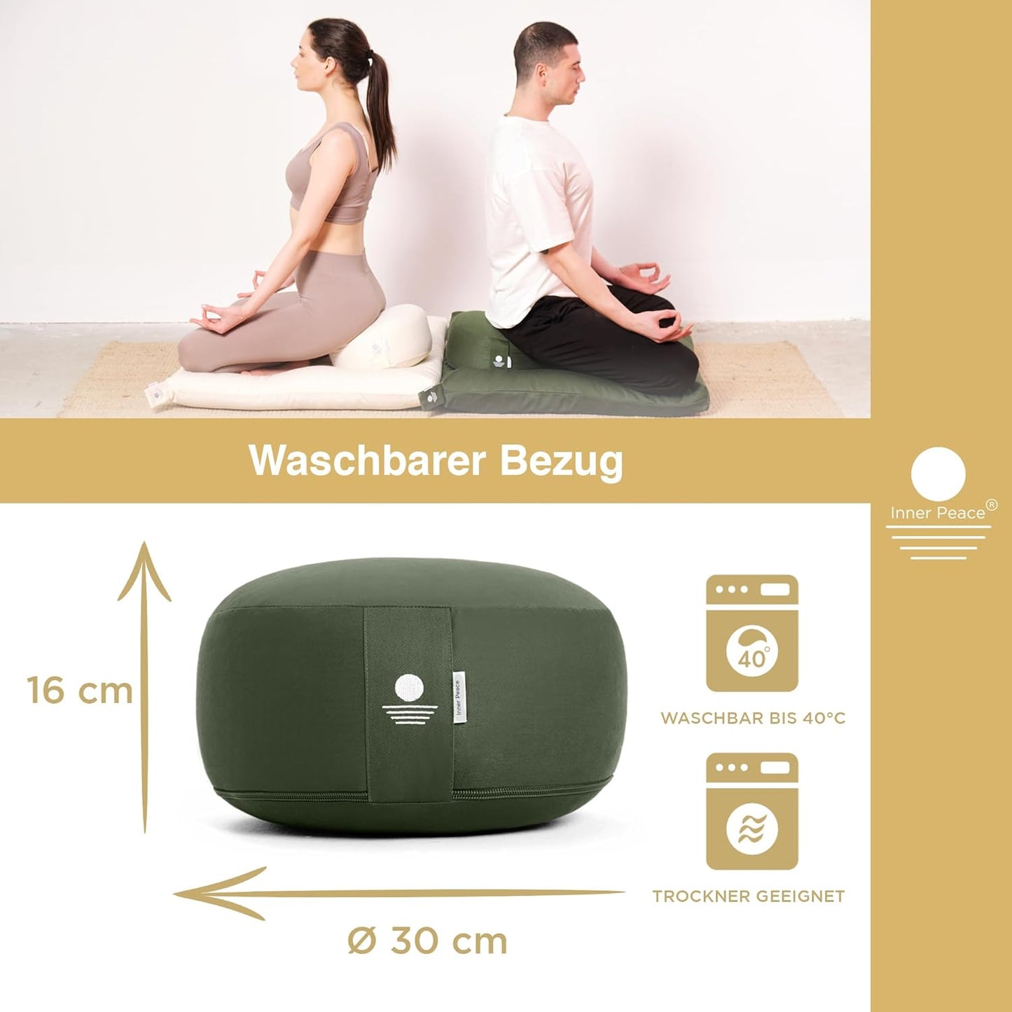Meditationskissen, Waldgrün
