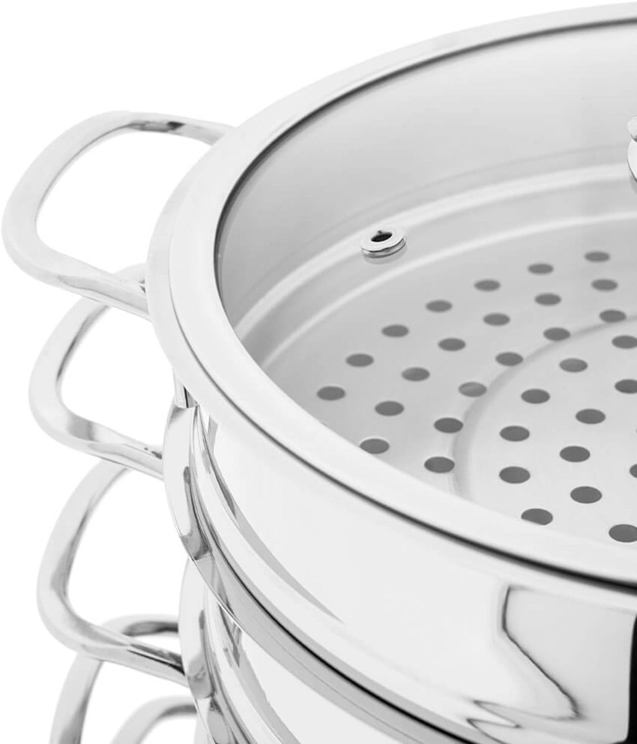 6-teiliges Dampfkochtopf Set mit Dampfeinsatz, Ø 28 cm