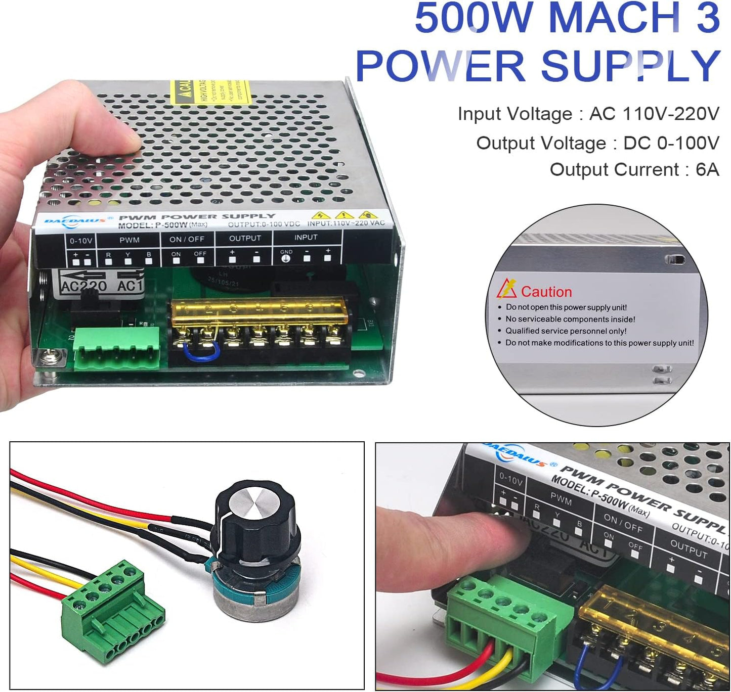 CNC Spindelmotor Set, 500W ER11 Kit