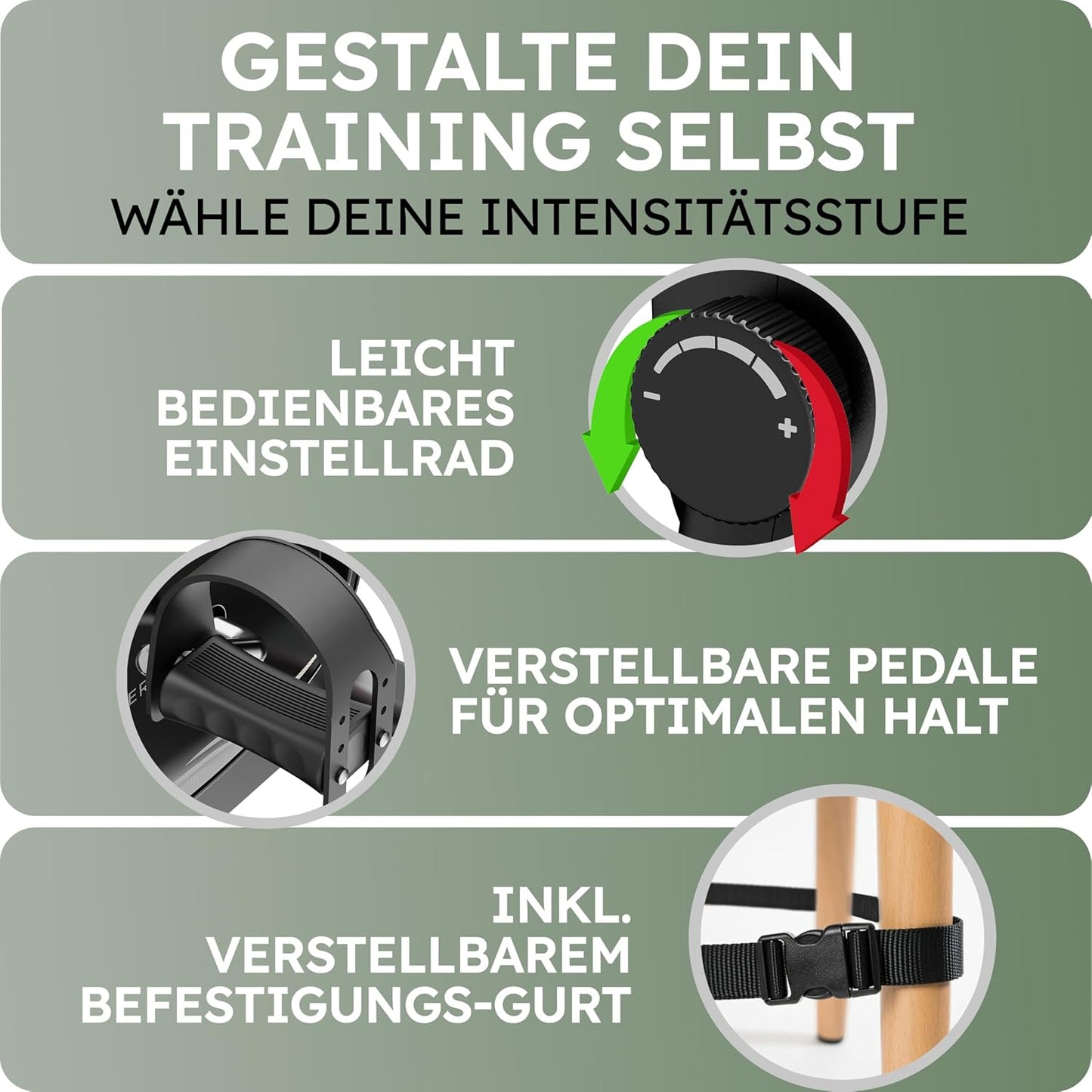 Pedaltrainer Set für Arm- und Beintraining Zuhause