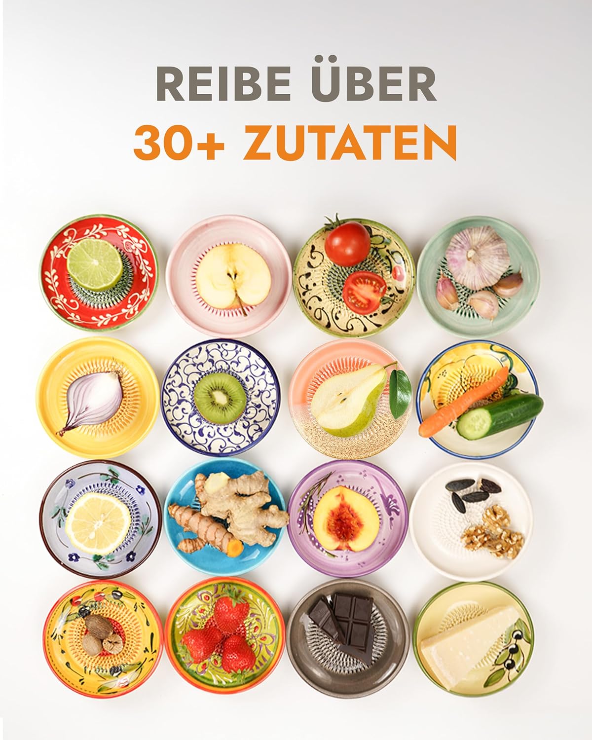 Keramikreibe und Dipschalen-Set, Beach
