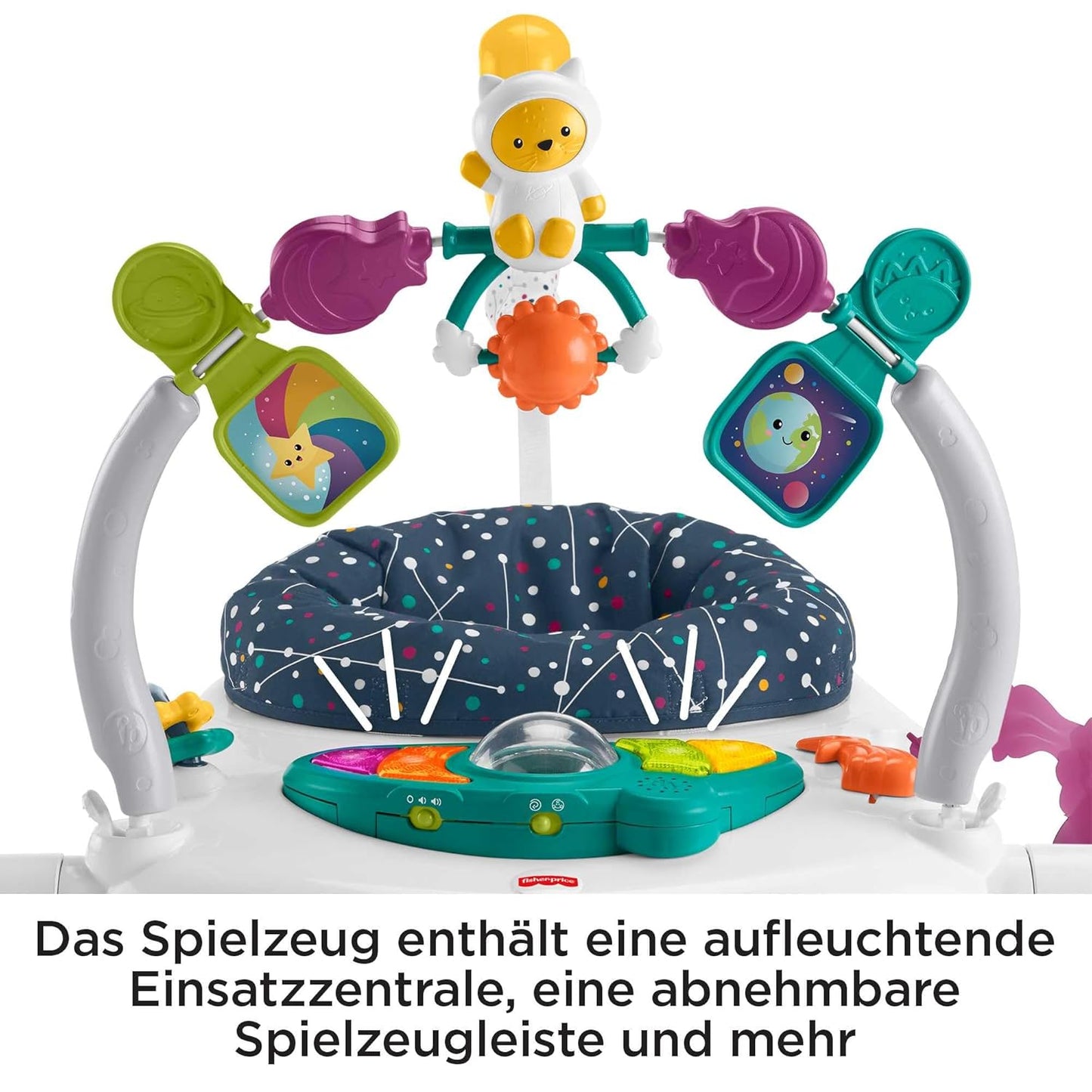HPH46 Jumperoo Astrokätzchen Wippe & Spielcenter mit Licht & Sound, Reduzierte Verpackung