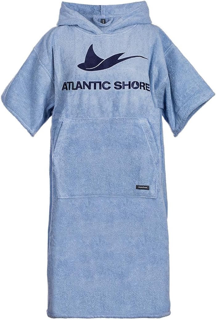 Surf Poncho mit Kapuze, S-M Light Blue