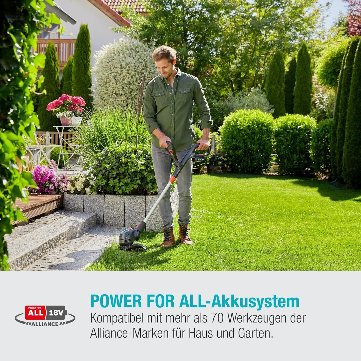 Akku-Rasentrimmer ComfortCut 23/18V P4A, mit Akku